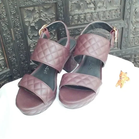 Women's Aerosoles Brown Platform Sandals, Size 7M - Picture 1 of 6